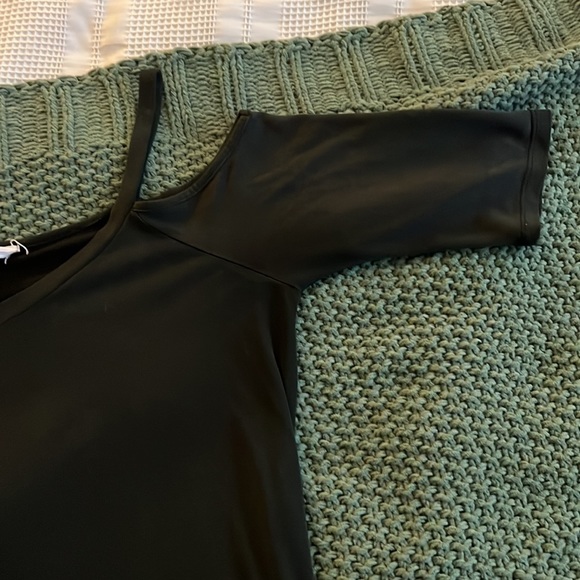 Black Cut Out Shoulder Blouse - Picture 11 of 13